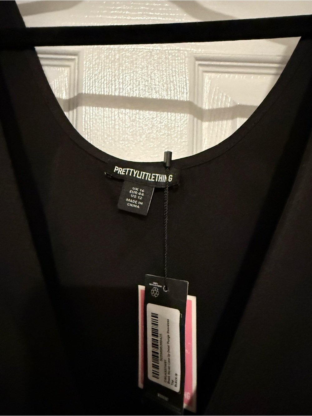 Pretty Little Thing Black Lace-Up Corset Tank Top - Picture 4 of 4